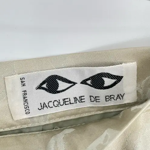 Jacqueline De Bray Vintage Womens Brocade Gold Knee Length Elizabethan Skirt S Size M