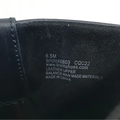 BORN Shaunie Black Leather Knee High Riding Boot Low Heel Fall Winter Size 6.5 Black