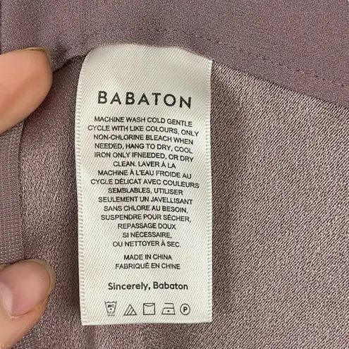 Babaton Aritzia Mayfair Straight Leg High Waist Trouser Pant Mauve Size 10