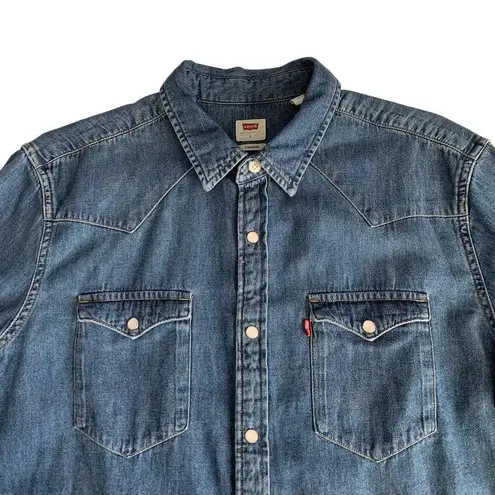 Via Penny Lane Reworked Apparel | Grateful Dead Tie Dye Custom Button Up Shirt Blue Size L