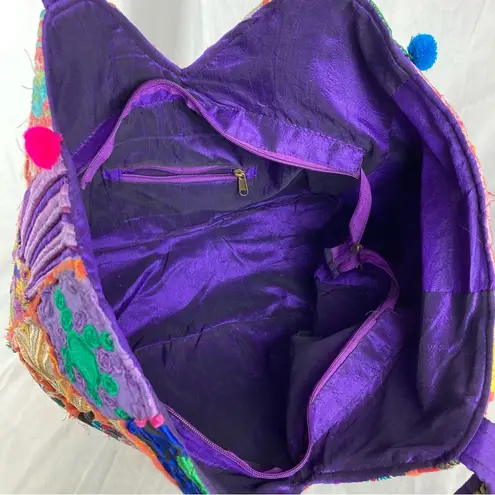 Handmade Indian Banjara Shoulder Tote Bag Bold Colorful Detailed Boho Patchwork