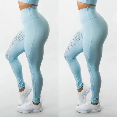 Buffbunny Allure Laser Leggings – Arctic Blue – VIDA Fabric – Size Medium