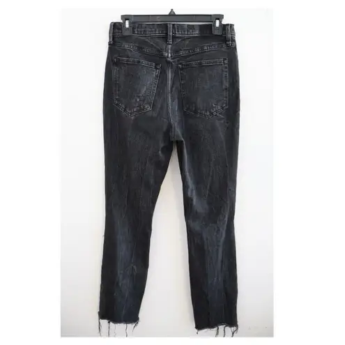 Abercrombie & Fitch  Ultra High Rise Mom Jean Washed Black Distressed 8 29