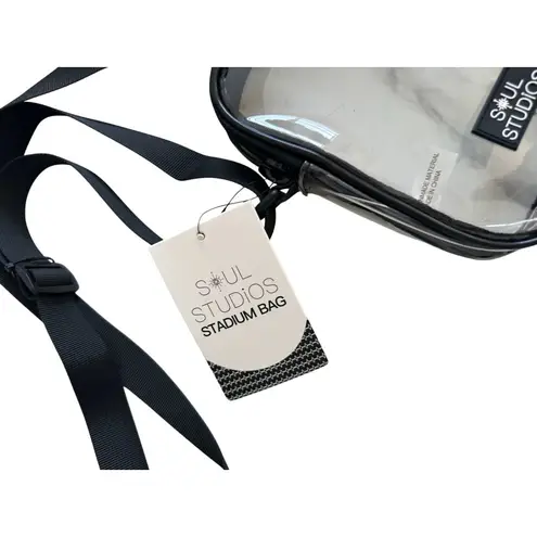 SOUL STUDIOS Clear Black Stadium Crossbody Bag NEW NWT