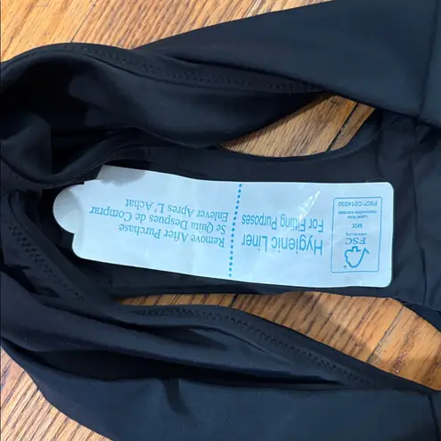 ANDIE Bikini Set Maui Top 90s High Waisted Bottom Black size XL NWT