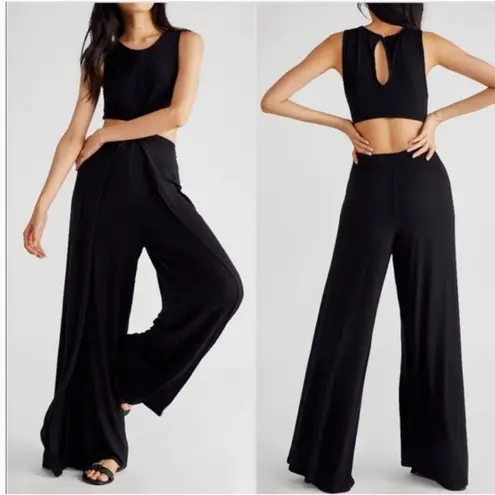 Free People  FP Beach Tamarama Maxi Black Romper Jumper Jumpsuit, Size Small