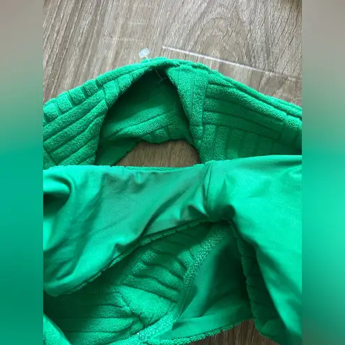 Beach Riot Blair Top and Highway Bikini SET- in Jelly Bean Green- large