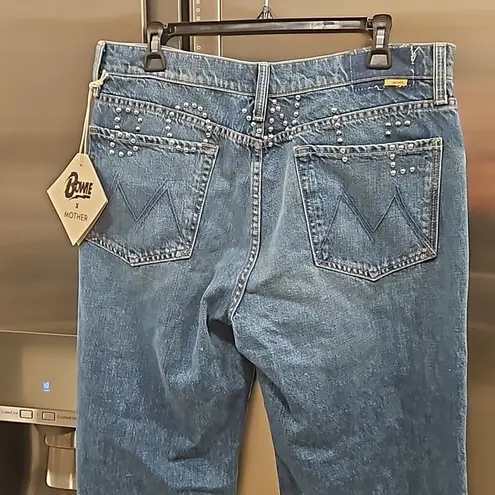 đź’•BOWIE x MOTHERđź’• The Rambler Zip Ankle Jeans ~ Under Pressure 33 NWT Blue