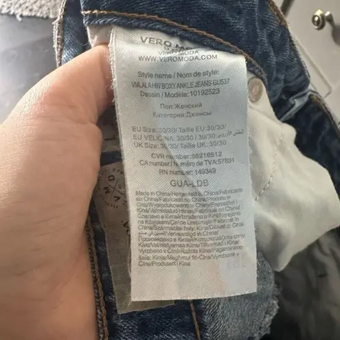 VERO MODA Women’s 30 Boxy Ankle Jeans Raw Hem