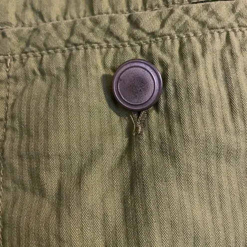 Tribal Women’s Cotton Green Cargo Shorts with Sturdy Fabric 8 Casual Gorpcore