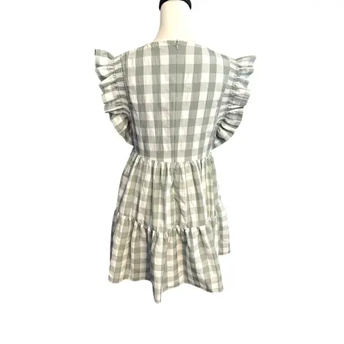 English Factory Green and White sleeveless dress Medium