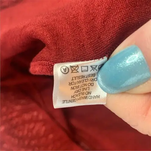 Erin London Women's M Standard Red Floral Textured Full Zip Jacket Size XL