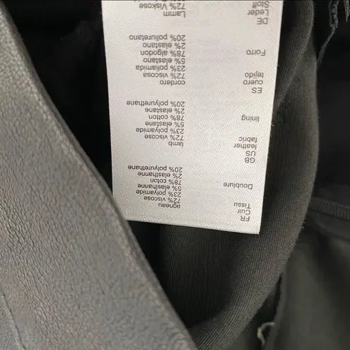 Maje Smarta Black Lamb Leather Stretch Leggings Small NWTS