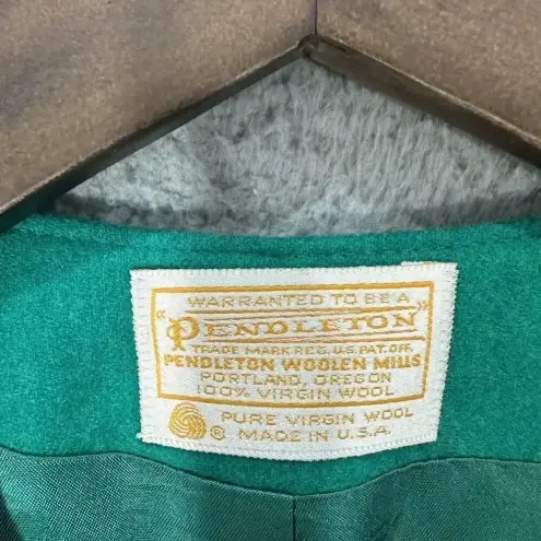 Pendleton  womens blazer 8 green‎ three button virgin wool career preppy vtg USA