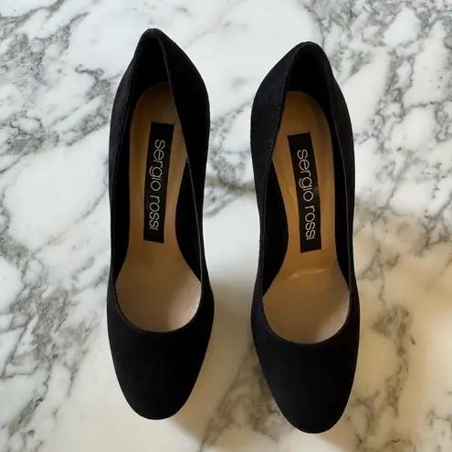 Sergio Rossi NWT Manhattan Pumps Black Suede Sz 35.5/5.5