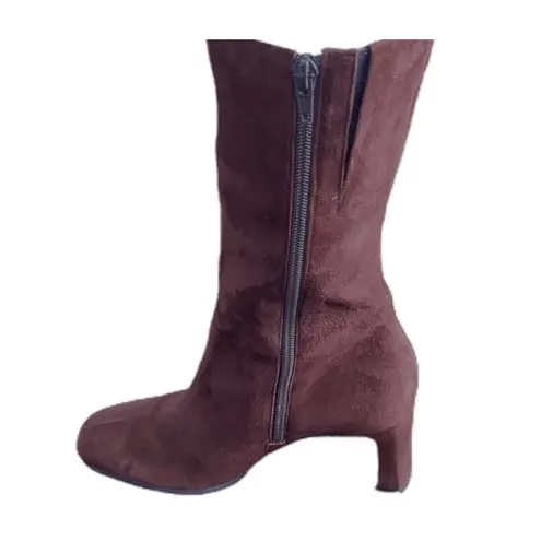 Easy Spirit Catiana Womens 6.5 Brown Wide Calf Pointed Toe Heeled Ankle Boots