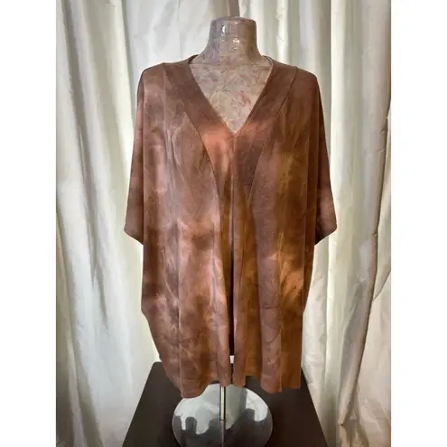 Oddy Anthropologie Tye Dye Shift Top Brown One Size Size L
