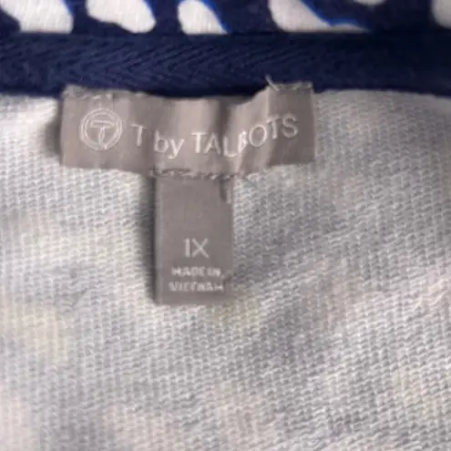 Talbots T by  Womens Sweatshirt Size 1X Athleisure Workout Zip Pockets Pullover‎