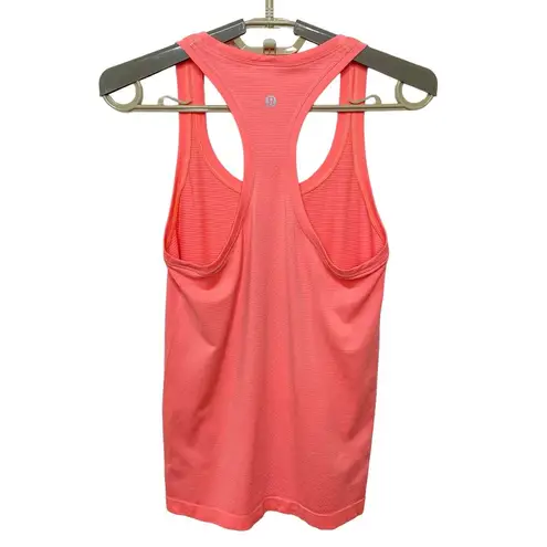 Lululemon  Swiftly Tech Racerback In Heathered Neon Pink Lightweight Run Size 4