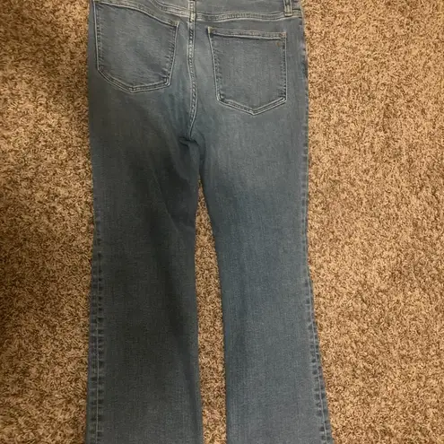 Madewell  Cali Demi-Boot Jeans 28 Light Blue Denim Zip Fly Pockets Belt Loops