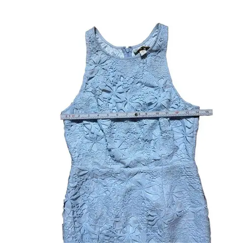 Yumi Kim Save The Date Floral Lace High Neck Dress in Baby Blue Sz Small
