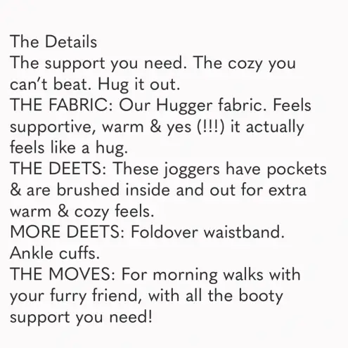 Aerie EUC OFFLINE By  The Hugger Jogger XS