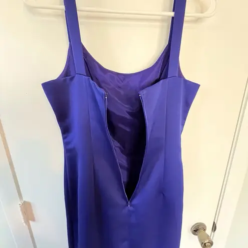 Alex Evenings Prom Dress Cocktail Y2k Maxi Slip Dress Purple Satin size 8 Formal