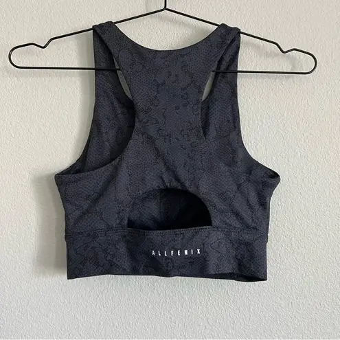 Anthropologie AllFenix |  Longline Blue Black SnakeSkin Print Sports Bra. Size M