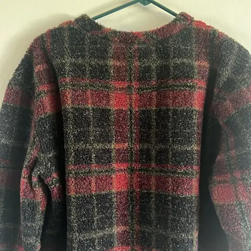 Woolrich Vintage fleece plaid oversize sweater / sweater dress