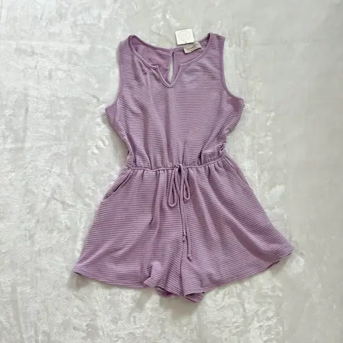 Sophie & Trey Nwt Purple Ribbed Romper