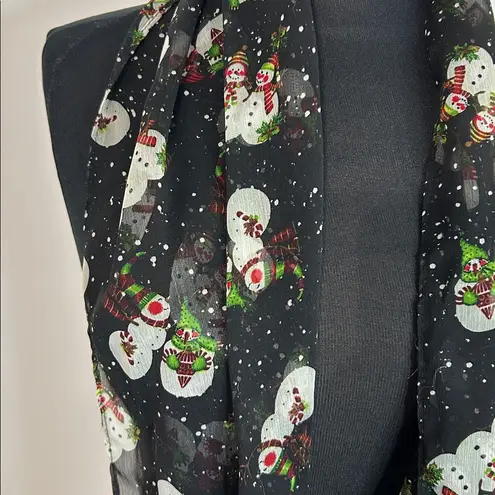 Christopher & Banks Snowman Scarf – 60” Winter Wonderland Chic!
