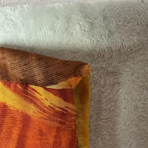 X Nova USA Abstract Sleeveless Blouse Top Orange Brown V