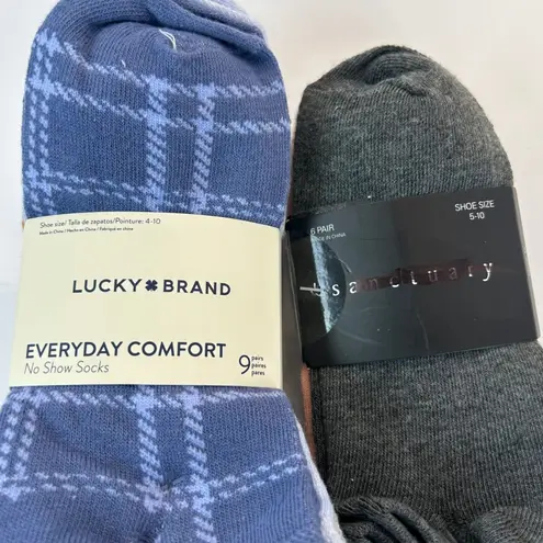 Lucky Brand and Sanctuary Everyday Comfort Low Cut No Show Socks 15 Pairs Blue