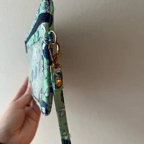 Simply Southern  teal/blue/white mermaid wristlet