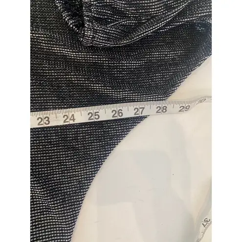 Vintage My Kinda Gal Metallic Geometric Batwing 80’s Relaxed Sheer Blouse Sz Lg