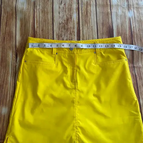 N’vo by Lancot Women's Yellow Skirt Double Layered Shorts Size 4