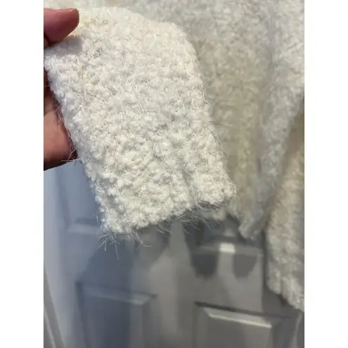 Show Me Your MuMu Cream Off White Cropped Varsity Sweater Nubby Sweater‎ Large