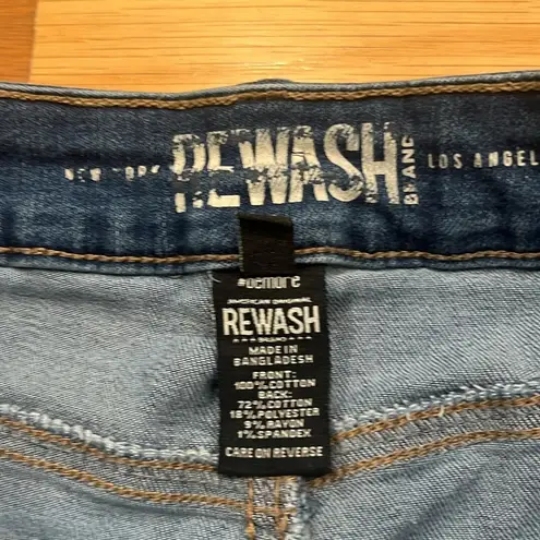 REWASH  super high rise vintage reunion button fly jean shorts size 9 .