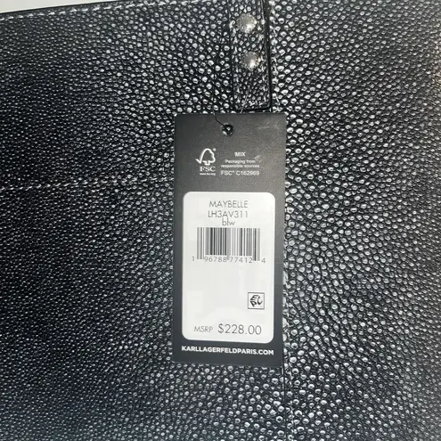 Karl Lagerfeld Maybelle Grey Faux Snakeskin Tote NWT $228 Retail