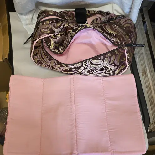 Petunia Pickle Bottom Baby Chic Paisley Diaper Bag With Changing Mat Brown