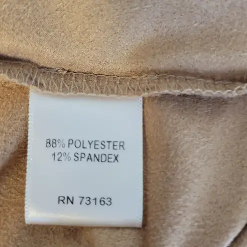 Melissa Paige Faux Suede Vest Western Festival Hippie Cowgirl Open Tan Waterfall Retro Size M