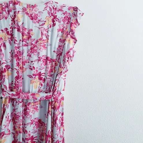 Ella Moss Floral Mini Ruffle Wrap Dress