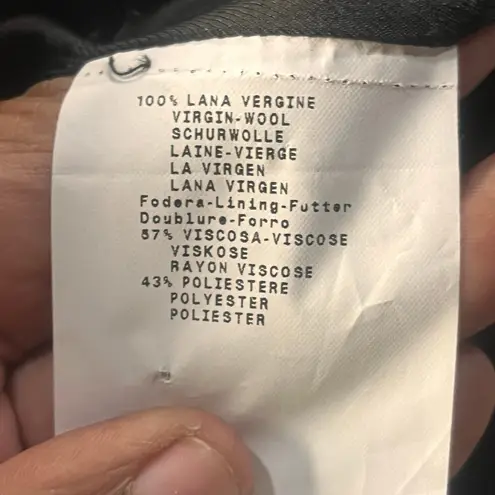 Armani Collezioni  Floral Blazer Womens 14 Black Beige Button Front Jacket Italy