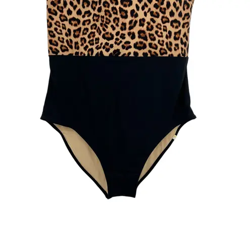 Summersalt The Surf Swimsuit One Piece Leopard Print Black Size US 10