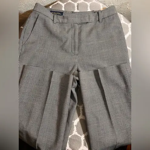 Brooks Brothers Trousers Black White Plaid Houndstooth 100% Wool lined pockets 4