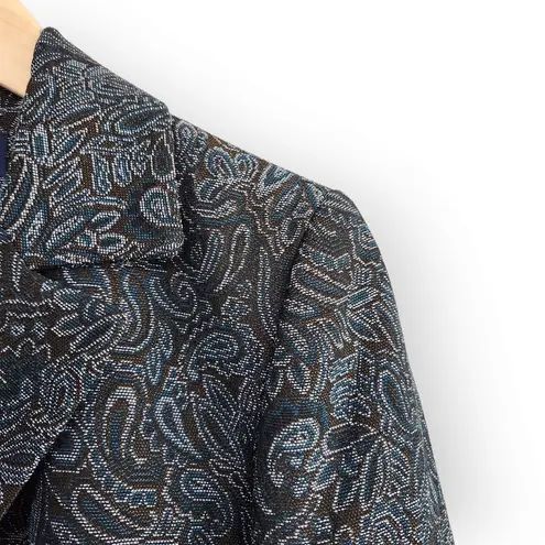 American Vintage Vintage Evan Picone Brown Blue Black Paisley Retro Blazer Coat M