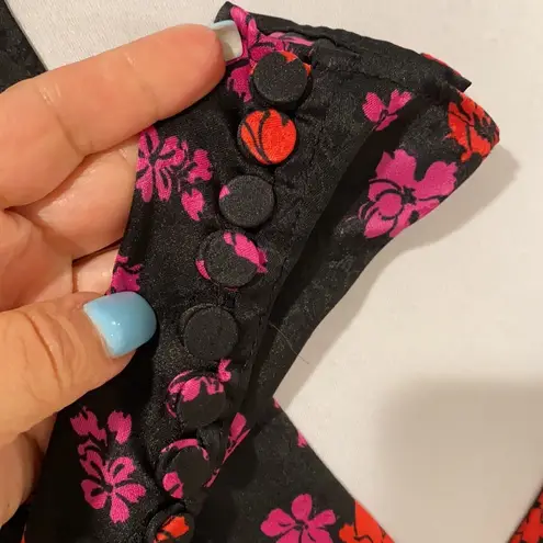 L'Academie L’Academie Jane Mini Wrap Dress in Black Floral