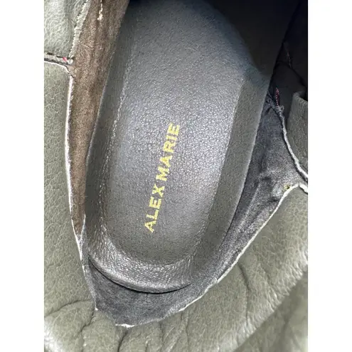 Alex Marie Boots Women 9 Green Thayla Leather Nubuck Lace Up Hiker Ankle Booties