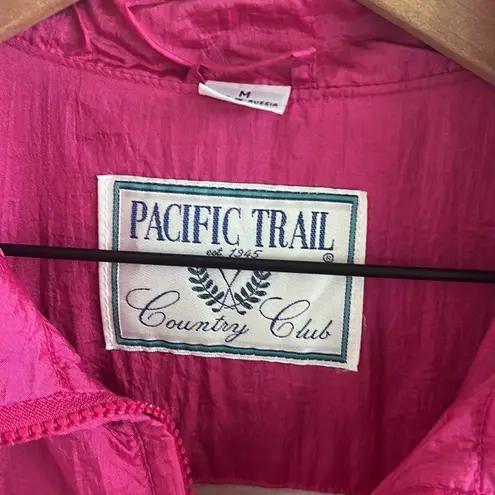 Pacific trail Vintage  Country Club Retro Y2K 90s Windbreaker Hooded Front Zip M