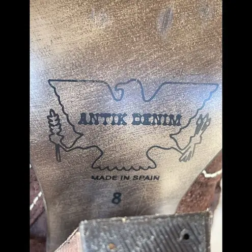 Antik Denim  tall brown suede boots size 8